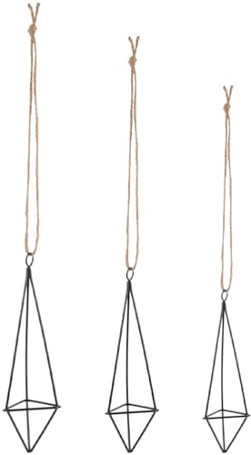 YARNOW 3 Stück Geometrische Luftpflanzen Halter Hängend Aus Metall Hängepflanzenhalter Für Balkon Und Wanddeko Luftpflanzenbügel Für Tillandsien Kunsthandwerk Und Geschenkideen