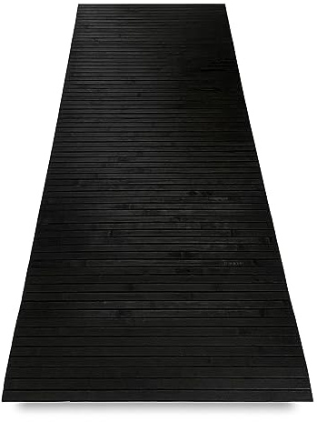 Tex family Küchenteppich aus Bambusholz Woody, schwarz, 50 x 75 cm