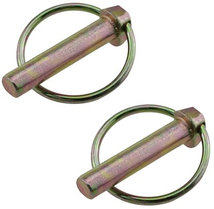 SQXBK 2 perni di bloccaggio resistenti M10 x 45 zincati O-Ring spilla di sicurezza adatta per orticoltura e agricoltura e camion