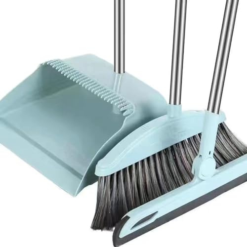 Dustpan, Broom Set, Floor Mop, Household Cleaning, Cleaning Kit with Long for Lobby, Household, Kitchen, Blue