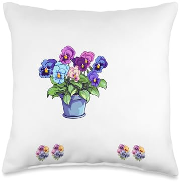 Pansies Flower Gardener Pansy Flower Seeds for Planting Throw Pillow