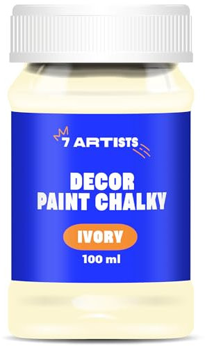 7 Artists Chalk Paint Avorio 100 ml Chalk Paint Finitura Opaca | Pittura per Mobili Senza Carteggiare | Chalk Paint Colori | Vernice per Legno | Vintage Paint | Chalk Paint Finitura