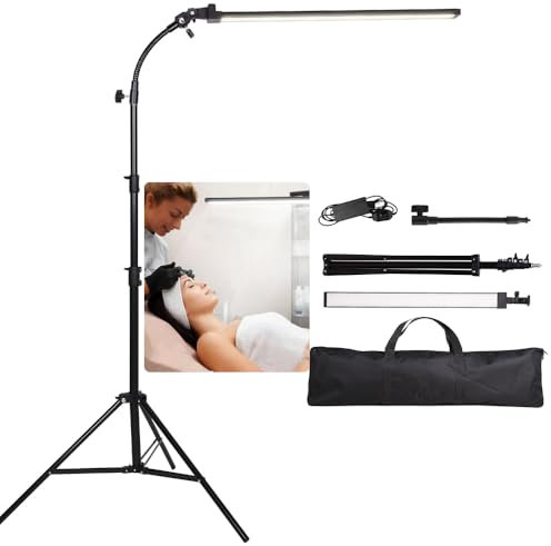 GSKAIWEN Kit di Illuminazione LED da Studio Fotografico con Supporto e Borsa Tubo Morbido per Bellezza, Sopracciglia, Tatuaggio, Trucco, Odontoiatria, Ciglia, Ritratto, Luce per Fotografia Di Prodotto