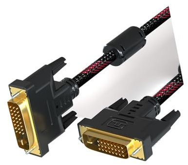 Cavo DVI 1.4M, cavo di collegamento del monitor del computer placcato oro 24+1, cavo dati video ad alta definizione maschio a maschio