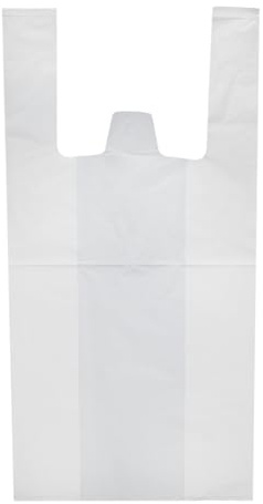 Zenic | Plastiktüten | 42x53cm | Hemdchentragetaschen Plastik-Beutel Tüten weiß Tragetasche geeignet für Lebensmittel | 70% recycelt