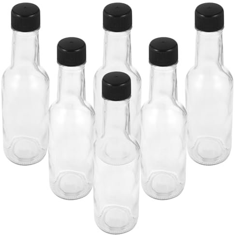 Ciieeo Lot De 6 Bouteilles De Sauce en Verre De 150 ML Contenants À Condiments Étanches pour Ketchup Mayonnaise Moutarde