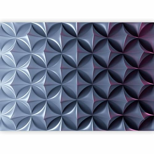 murando - Papier Peint Panoramique Intissé 350x256 cm - Revêtement Mural pour Salon - Bleu gris - Abstraction moderne figures géométriques texture de fond géométrique f-A-0905-a-a