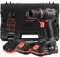 Dnipro-M CD-201HBC – Taladro Percutor Inalámbrico 20V – Mandril 13 mm – 2 Velocidades 0-1550 RPM – 45 Nm – 2 Baterías 2Ah + Cargador – Maletín Rígido – Kit de 41 Brocas – LED Integrado