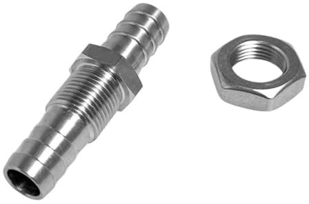 YJQHODY Pagoden-Schwanz-Widerhaken-Verbindungsstück, Durchgangs-Rohrverbindungsstücke mit Gewinde, Edelstahl-Rohrverbindungsstück mit gleichem Durchmesser, 1 Stück(4mm)