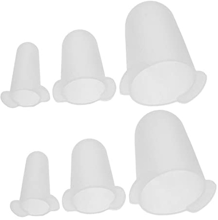 TOPBATHY Cubiertas de Boquillas para Manga Pastelera 6piezas Pequeñas Medianas Grandes Silicona Flexible Protección Punta Tubería Repostería Decoración Pasteles Uso Doméstico y Profesional