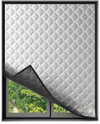 MTNBHH Cortinas de Aislamiento térmico Personalizables, reforzadas con grafeno for la absorción acústica y la privacidad, fácil instalación sin Herramientas(120cm*120cm)