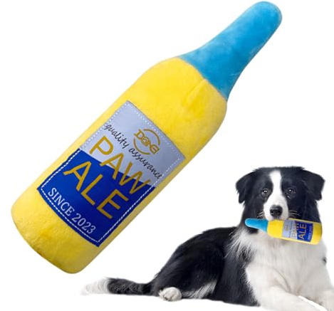 Jouets à Coupelle pour Chien | Jeu Interactif Forme Bouteille de Vin | Jouets à Mâchonner En Peluche,pour Mâchonnement Stimulation Mentale Activité Physique Intérieur Extérieur Caisse Enrichissement