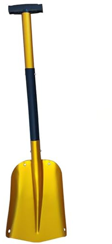 Pala da Neve in Alluminio, Strumento di Rimozione della Neve Estensibile, Leggero e Durevole per Auto, Avventure All'aria Aperta(Gold)