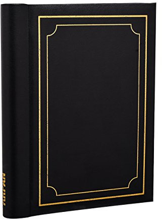 Arpan 2 Pack of Photo Albums Self Adhesive Large Picture Book Modern Style Wiro Binder Totaling 40 Sheets 80 Sides In Black/Blue/Red/Vintage Birds/Butterfly (Black)