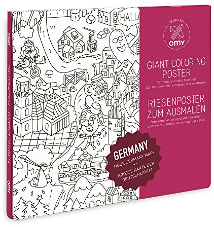 Giant Coloring Poster 70 x 100, Deutschland: Riesenposter zum Ausmalen