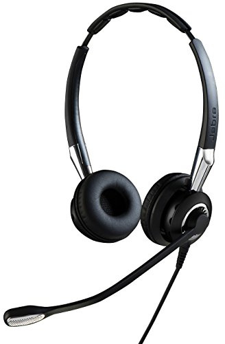 Jabra Biz 2400 II Quick Disconnect Cuffie Stereo On-Ear, Cuffie leggere con Cancellazione del Rumore e cavo, HD Voice e Cuscinetti Morbidi, Per Telefoni Fissi