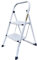 Drabest Escabeau Pliable 2 Marches Larges Échelle en Acier Marchepied Antidérapant avec Barre Appui Charge Max 125 kg