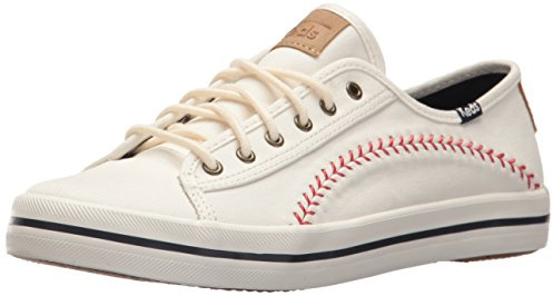 Keds Womens Kickstart Pennant Sneaker, Cream, 9.5 US