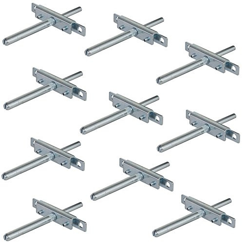 Gedotec 10 Tablarträger Tragkraft bis 180 kg | H8250 | Regal-Bodenträger Schwerlast-Träger Regalträger mit Anschraubplatte und Steckbolzen | Fachboden-Träger verdeckt für Wand-Montage