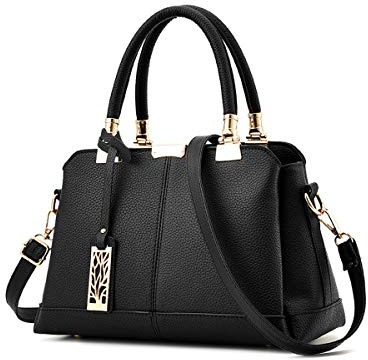 NICOLE & DORIS Damen Handtaschen Elegante Damen Tasche Designe Frauen Umhängetasche PU Weiche Ledertasche Tote Bag Mit Anhänger