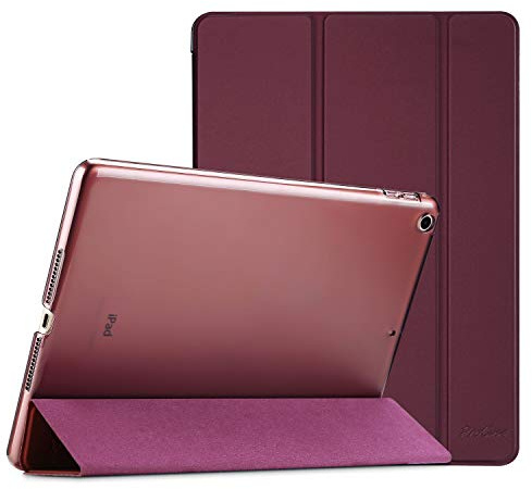 ProCase Hülle für iPad 9.7 Zoll 6. Generation 2018/5. Generation 2017 Modell A1893 A1954 A1822 A1823, Schutzhülle Case Smart Cover für iPad 6 / iPad 5 -Wein