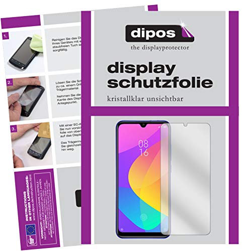 dipos I 4X Protector de Pantalla Compatible con Xiaomi Mi A3 pelicula Protectora Claro (2X Delantera + 2X Trasera)