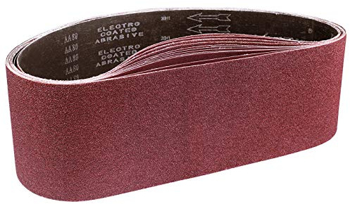 Sterbruam Slipband 150 x 1220 mm, set med slipband (kornstorlekarna 80/120/150/240/400) för bandslip, slipmaskin, slipning och rostborttagning (5 delar)