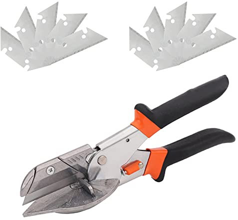 Favengo Gehrungsschere Dichtungsschere Schere für Professionellen Einsatz in Industrie, 45 Gard bis 135 Gard Multi Winkelschneider, Winkelschere für Präzisen Schnitt an Kunststoff, Gummi, Holz, PVC