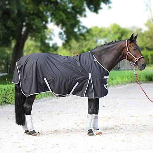 Regendecke Weidedecke York Demi 600D Outddoordecke Paddockdecke (schwarz, 125 cm)