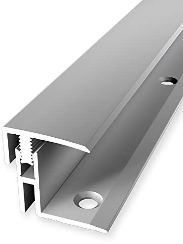 PROVISTON | Abschlussprofil | Parkettausgleich | Breite: 21 mm | Höhenausgleich: 17-22 mm | Länge: 1000 mm | Aluminiumprofil | Silber | 1 Stück