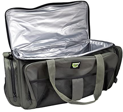Carp On - Sac isotherme pour appâts - 50 litres - 900D (56 x 30 x 30 cm) - Poches multi-usages - Pour appâts à la carpe, camping, extérieur, Vert, Sac à dos randonnée