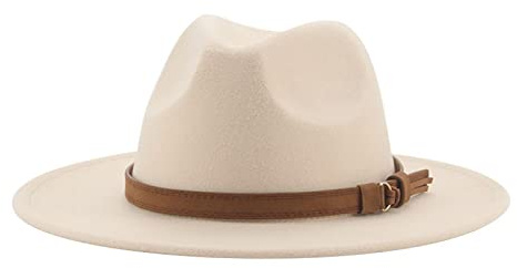QBQZXAOSOWH Fedora Trilby Fedora-Hüte Für Damen, Herren, Breite Krempe, Feste Damenhüte, Bandgürtel, Klassische Formelle Kleidung, Khaki, Schwarze Hüte