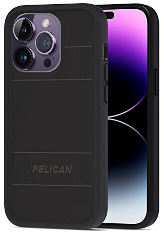 Pelican Protector Series - iPhone 14 Pro Case 6.1 [Compatible with MagSafe] Magnetic Phone Case with Anti-Scratch Tech [15FT MIL-Grade Drop Protection] Protective Cover for iPhone 14 Pro - Black