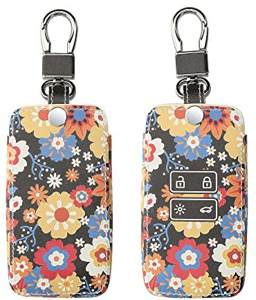 kwmobile Autoschlüssel Hülle kompatibel mit Renault 4-Tasten Smartkey Autoschlüssel (nur Keyless Go) - Kunstleder Schutzhülle Schlüsselhülle Cover