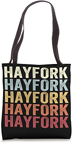 Hayfork California Hayfork CA Retro Vintage Text Tote Bag