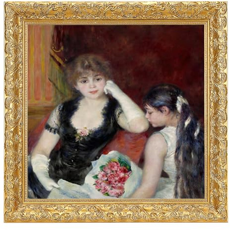 HUACANVAS Square Wood Canvas Frame for 12x12Paintings,Antique Gold Ornate Frames for Oil Art,Plein Air Frame,Vintage Frames for Wall Decor (No Backboard)
