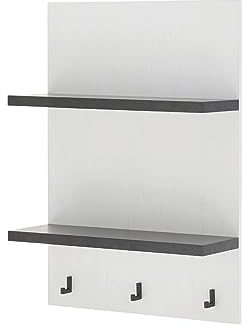 Küche Hängeschrank in weiß Pinie und schwarz/anthrazit Industrial Design Küchenschrank hängend Hängeschrank Gewürzschrank93 x 90 cm Stove (Küchenregal)