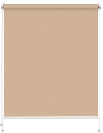 Rettika Sichtschutz Rollo ohne Bohren - Blassebeige, Breite: 150cm, Höhe 150 - Rollos für Fenster ohne Bohren, Fenster rollos für innen, Jalousien zum Klemmen, Klemmrollo