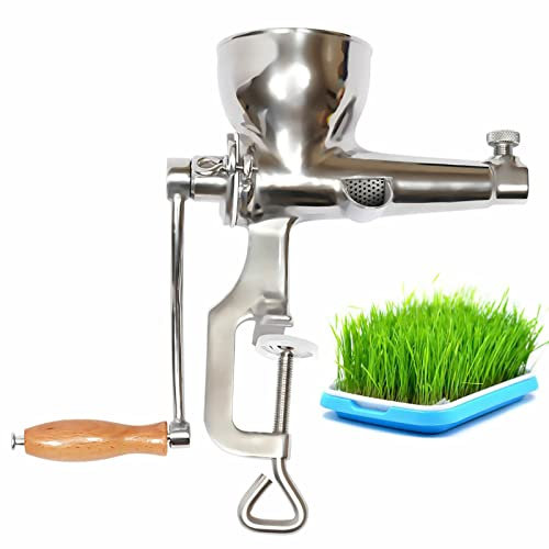 Exprimidor manual de hierba de trigo de acero inoxidable exprimidor de frutas vegetales repollo, apio perenne Extractor de mano Nutrición y salud Jugo Alto rendimiento de jugo