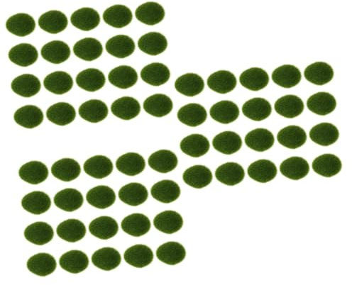 NUOBESTY 60pcs Fish Tank Pebbles Moss Ball Decoration for Aquarium Terrarium Balls Plant Pebbles