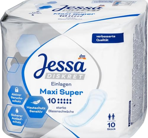 Jessa Discreet Maxi Super Inkontinens Pads Paket med 10