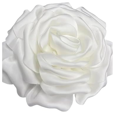 160mm Fleur De Rose En Satin De Soie Délicate Grandes Broches Extra Larges Épingles à Revers En Tissu Broche Pour Femme Fête De Mariage Banquet Robe Costume Vêtements Accessoires