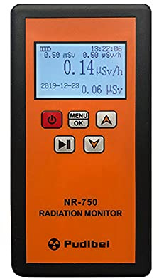 SHUAIGUO NR-750 Tragbarer Nuklearstrahlungsdetektor LCD-Display Radioaktiver Haushaltstester Geigerzähler β Y-Röntgenerkennung Schallvibrationen Licht Dreifachalarm Praktischer