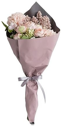 QTYQWC Künstliche Blumen, künstliche Blumen, künstliche Rosen, Seidenstrauß, Hochzeitsstrauß für die Braut, Dekoration für Zuhause und Wohnzimmer (Farbe: Blau) (Rot)