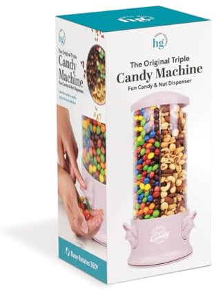 The Original Triple Candy Machine, Fun Candy and Nut Dispenser Pink