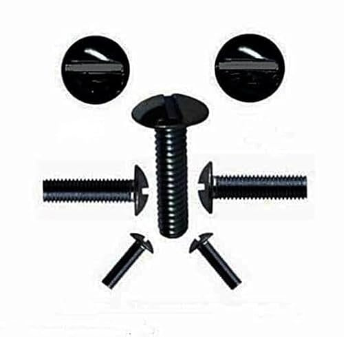 Becherschrauben Flachkopfschrauben M4 M5 M6 M8 Edelstahl Schwarz (10, 6 x 16)