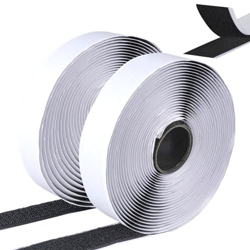 Ysibbon Bande autocollante 5 m - Double face - Extra forte - Avec tampon adhésif épais de 15 mm de large - Noir - 1,5 cm x 5 m