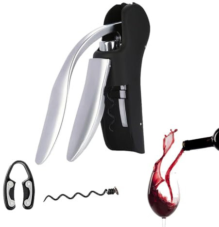 laxreheye Abrebotellas Sacacorchos de palanca vertical clásica,Abrebotellas Sacacorchos | Sacacorchos ergonómico con palanca vertical - Herramientas para bar y vino Sacacorchos y abrelatas