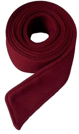 YUZIMEI - Cintura, Cintura in vita da donna in lana per cappotto in pile spazzolato decorato, lunghezza regolabile, corsetto doppio lato per cappotto - Bordeaux