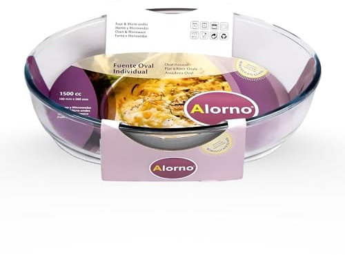 Sicignano | Teglia in Vetro Ovale Individuale 26x18x6 cm, Capienza 1.5 Litri, Lavabile in Lavastoviglie, Adatta al Freezer Fino a -40°C e Forno fino a 300°C, Adatta al Microonde (1)